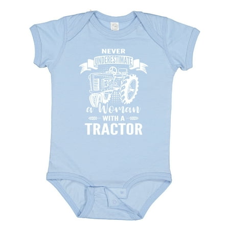 

Inktastic Tractor Woman Girls Baby Bodysuit