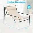 thumbnail image 3 of Costway 1PC Patio Sling Lounge Chair with Removable Headrest Pillow Breathable Seat Balcony, 3 of 8
