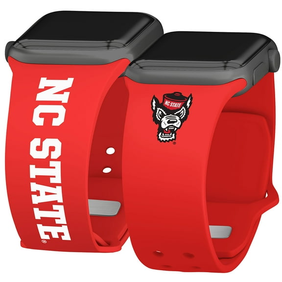NC State HD Iconic Edition Unisex Watch Band for Apple Watch, 42/44/45/49mm(46mm Series 10/11) Long by Affinity Bands