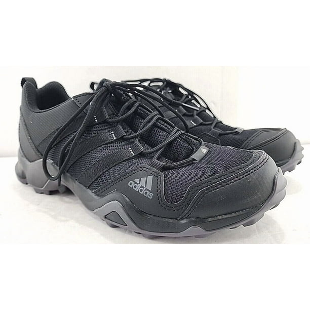 Ad-id-as mens lace up athletic sneakers shoe sizes 8 and 9 M Black fabric upp NEW