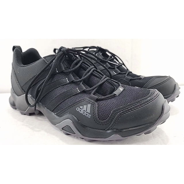 Ad-id-as mens lace up athletic sneakers shoe sizes 8 and 9 M Black fabric upp NEW