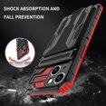 thumbnail image 6 of Case for iPhone 11,Military Grade [Built-in Kickstand] with Card Holder Dual-Layer Design Heavy Duty TPU+PC Shockproof Protection Phone Case foriPhone 11,6.1 inch (Red), 6 of 18