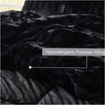 thumbnail image 4 of JERFIT Faux Fur King Comforter Set, 3-Piece Black Ultra Plush Faux Mink Bedding Ensemble with Shams, 4 of 10