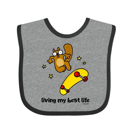 

Inktastic living my best life Boys or Girls Baby Bib