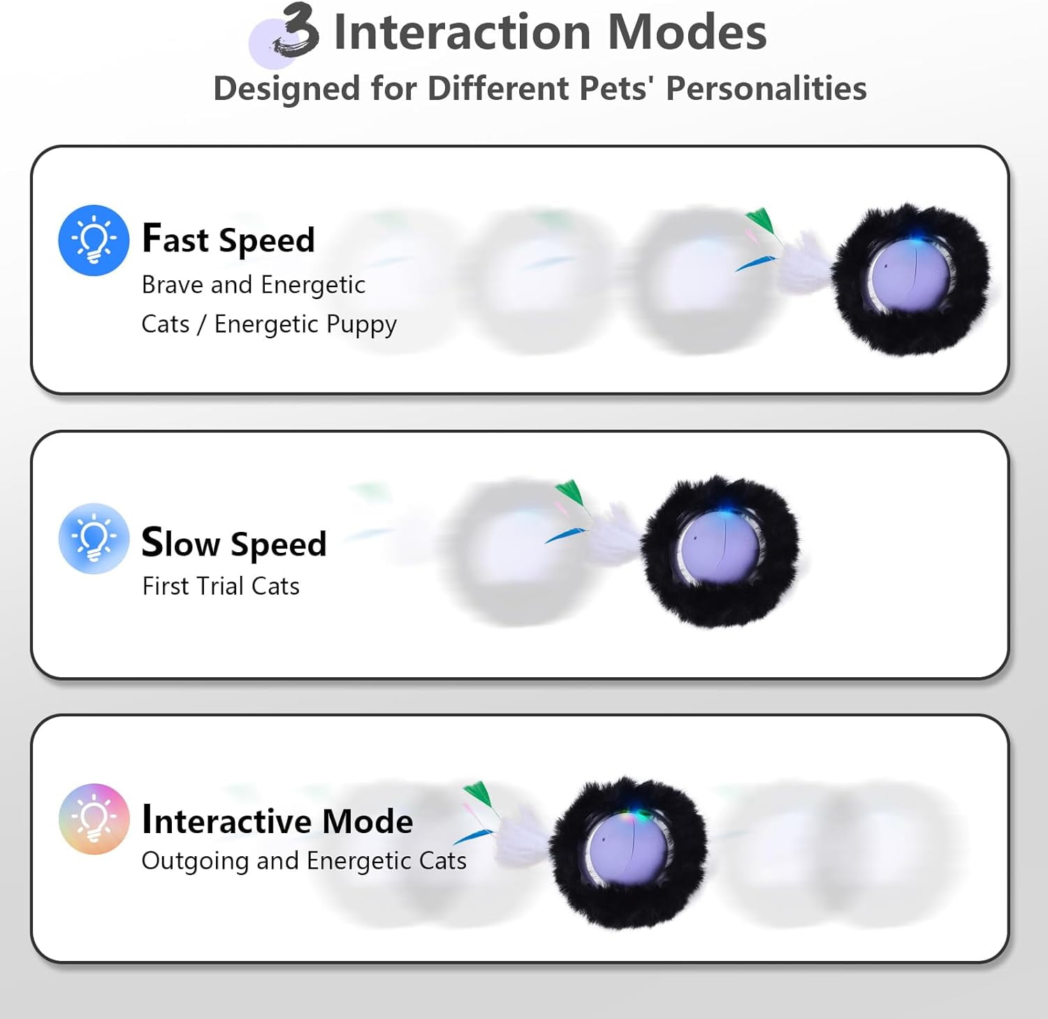 Cat Toys, Interactive Activated Moving Ball in 7 Holes Mat, Automatic Fast Rolling Ball, Hide and Seek Toys for Indoor Cats, Exercise Kicker Mouse Catching Game