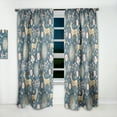 thumbnail image 2 of Designart 'Flowers and Hearts Antlers With Deer' Floral Curtain Panel, 2 of 5