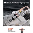 thumbnail image 6 of VEVOR Demolition Jack Hammer, 1400W Electric Jackhammer Heavy Duty, 2pcs Chisels Bits Chipping with Case, 2900 BPM Concrete Breaker, Gloves Black, 6 of 9