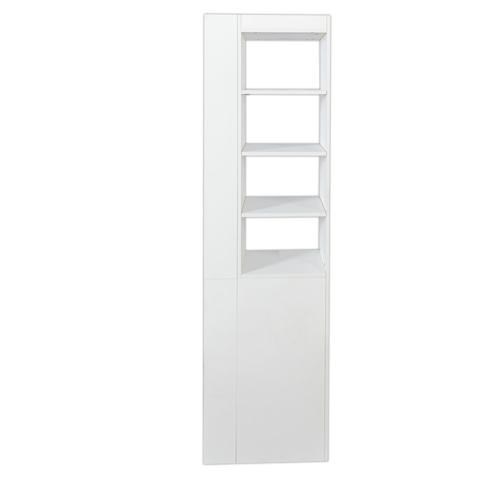 70.87" H Wooden Bookshelf with 3 Drawer, 4 Tier Narrow Display  Storage Cabinet, Corner Book Case for Bedroom Living Room Office, White