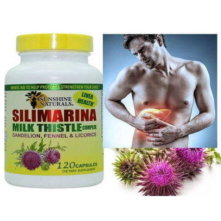 SILIMARINA MILK THISTLE complex Liver health support liver cleanse detox - 120 Capsules