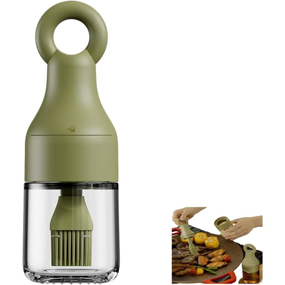 Generic Glass Oil Dispenser with Silicone Brush for BBQ Grilling