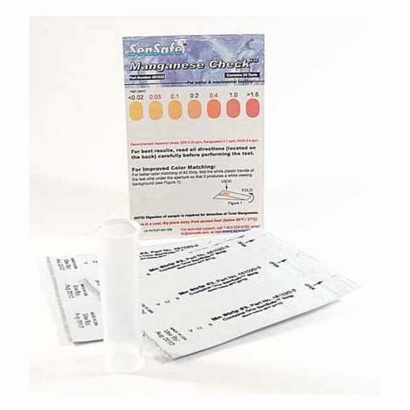 Industrial Test Systems Test Strips, Manganese, 0.2-2ppm, PK24 481020