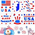thumbnail image 1 of 4th of July Window Clings for Glass Windows, Independence Day Decorations Anti-Collision Window Clings Decals for Refrigerators Home, Patriotic Day Decorations -Easy to Paste - 4pcs, 1 of 7