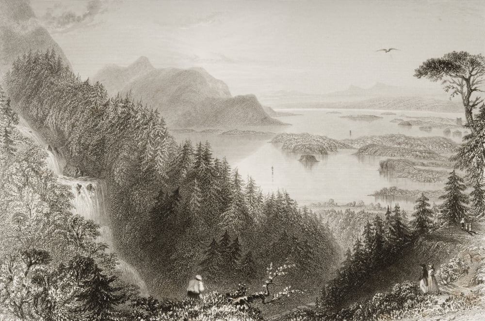 The Lower And Turk LakesFrom Turk Waterfall Killarney County Kerry Ireland Drawn By WHBartlett Engraved By JBAllen From The Scenery And Antiquities Of Ireland By NPWillis And JStirling CoyneIllustrat