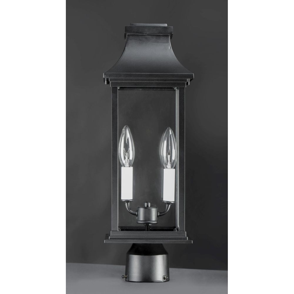 30020CLBK Maxim Lighting Vicksburg - 2 Light Outdoor Post Mount