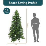 Sunnydaze Unlit Slim and Stately Artificial Christmas Tree 6 ft, Green