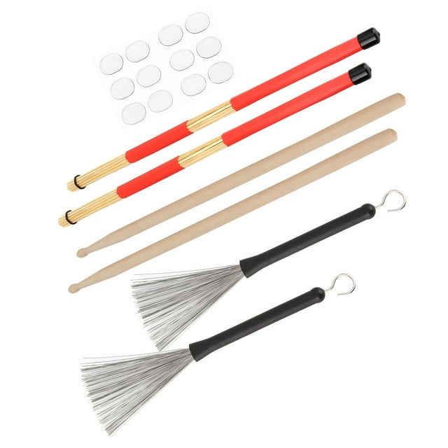 Drum Brushes, Kids Drum Stick Bright Appearance Delicate Texture for Musical Instrument Playing M02757 Transparent