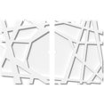 thumbnail image 1 of Ekena Millwork CMP28X18NO2-01000 1 in. ID x 9.75 in. Rectangle Novo Architectural Grade PVC Contemporary Ceiling Medallion - 2 Piece, 1 of 1