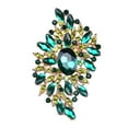 thumbnail image 2 of Tnobhg Elegant Colorful Glass Rhinestones Irregular Shape Brooch Pin Vintage Hat Scarf Shawl Badge Bridal Gift Dress Accessories, 2 of 7