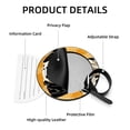 thumbnail image 4 of Spotted Dog 2Pcs PU Leather Round Luggage Tags with Privacy Cover and Name ID Tag for Suitcase, Handbags, Backpacks, School Bags, 4 of 6
