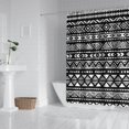 thumbnail image 2 of Black Geometric Diamond Triangle Pattern Shower Curtain 72"x84" ,Bathroom Decorative Shower Curtains Set with 12 Hooks,Modern Waterproof Washable Shower Curtain, 2 of 6