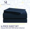 thumbnail image 2 of Sweet Home Collection 1500 Series 4 Piece Ultra Soft Microfiber Sheet Set, Twin Extra Long, Navy Blue, 2 of 5