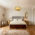 thumbnail image 4 of 20" Modern Gold 6-Light Leaf Chandelier for Dining Room, Living Room and Entryway, 4 of 11