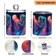thumbnail image 5 of Yayeee 4 Pack Qtip Holder Bathroom Cotton Swab Canister with Lid Clear Dispenser Set, Space Astronaut, 5 of 6