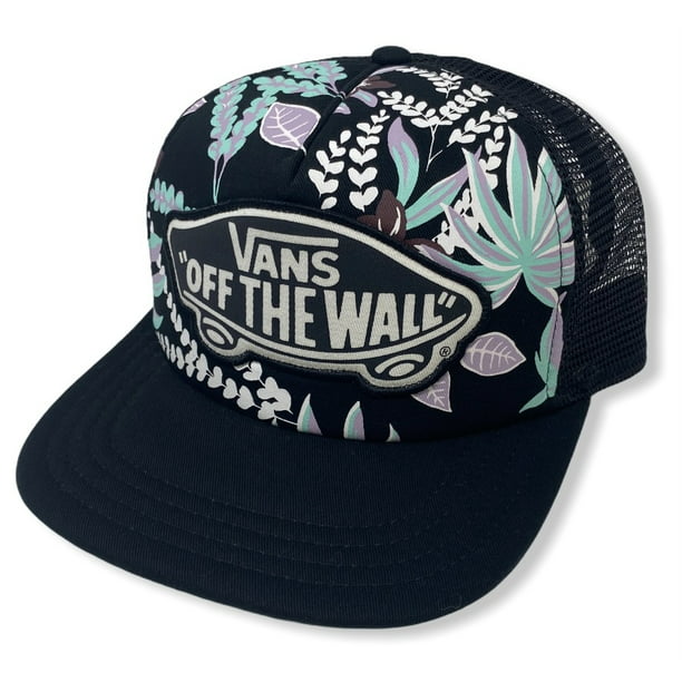 Badekar Afdeling supplere Vans Off The Wall Women's Beach Girl Trucker Hat Cap - Black Floral -  Walmart.com
