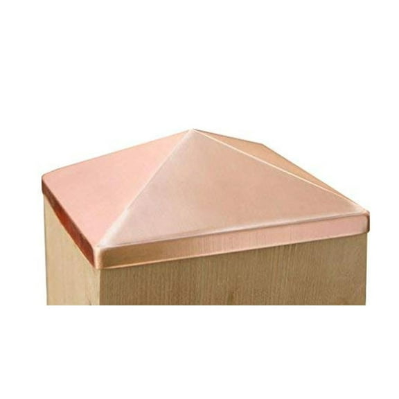 8x8 Solid Copper Post Point - Decorative Post Cap - Weather Resistant - Protects Against End Rot - Easy Installation - Outdoor Post Accessories