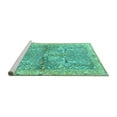 thumbnail image 2 of Ahgly Company Machine Washable Indoor Rectangle Animal Turquoise Blue Traditional Area Rugs, 2' x 4', 2 of 4