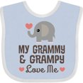 thumbnail image 3 of Inktastic My Grammy and Grampy Love Me Boys or Girls Baby Bib, 3 of 4