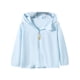 thumbnail image 1 of Penkiiy Kids UPF50 + Camisa de sol Chicas Fit Ropa de protección solar Sudadera atlética con capucha con agujeros en el pulgar 10 años Azul claro, 1 of 4