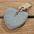 thumbnail image 5 of WHW Natural Stone Hearts Table Cloth Weights on Clip Hanger Clamps, Light Gray, Set of 4, 5 of 6