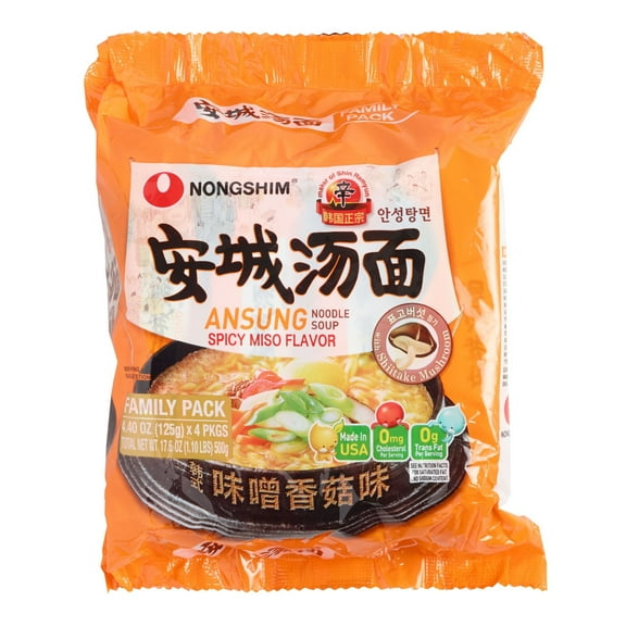 Nongshim Ansungtangmyun Noodle Soup 17.6 oz. Pack of 4