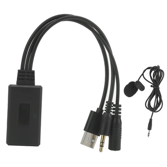 Microphone Adapter,Auto Bluetooth Audio Cable Car Audio Adapter Media Music Adapter Compact and Lightweight