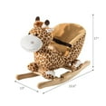 thumbnail image 4 of Qaba Kids Plush Rocking Horse-Style Giraffe Theme Chair, 4 of 5