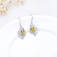 thumbnail image 3 of CACA LADY 925 Sterling Silver November Birthstone Dangle Earrings for Women Birthday Jewelry for Women, 3 of 5