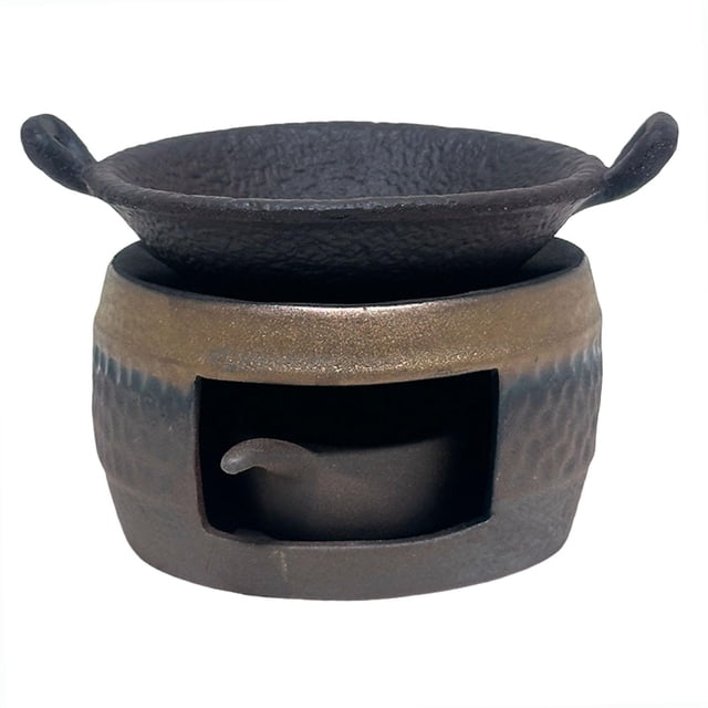 DimyFew Ceramic Tea Burner Portable Premium Durability Sturdy Easy to Use Tea Warmer Style D
