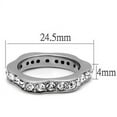 thumbnail image 2 of Silver Womens Ring Anillo Para Mujer Stainless Steel Ring with Top Grade Crystal in Clear Marche, 2 of 4