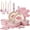 Pink, variant on 21Pcs Pots and Pans Set Non Stick, Nonstick Cookware Sets Detachable Handle, Non Toxic Induction RV Kitchen Cooking Set, Dishwasher/Oven Safe, Fridge Safe, Space Saving(Black)