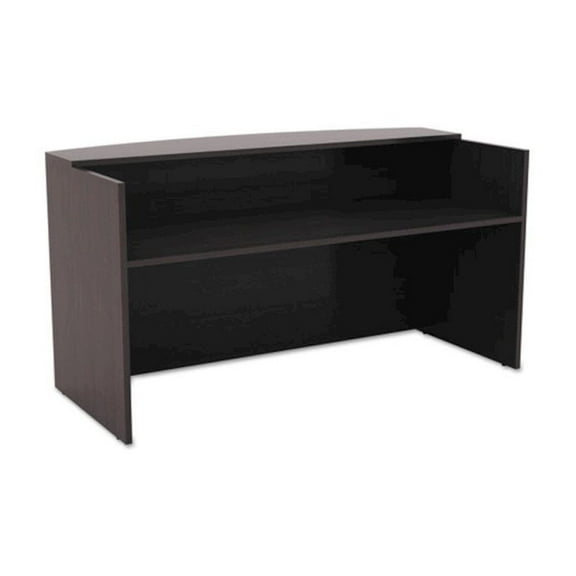 Alera Valencia Series Reception Desk w/Counter,71w x 35 1/2d x 42 1/2h, Espresso