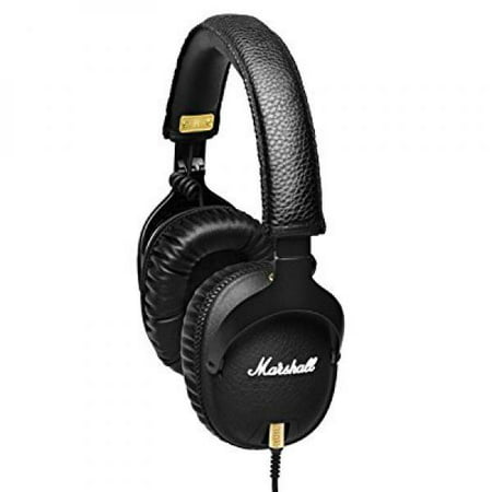 Marshall Monitor Over The Ear Original Studio Headphones with Mic & Remote Double-Ended Coil Cord and Carrying
