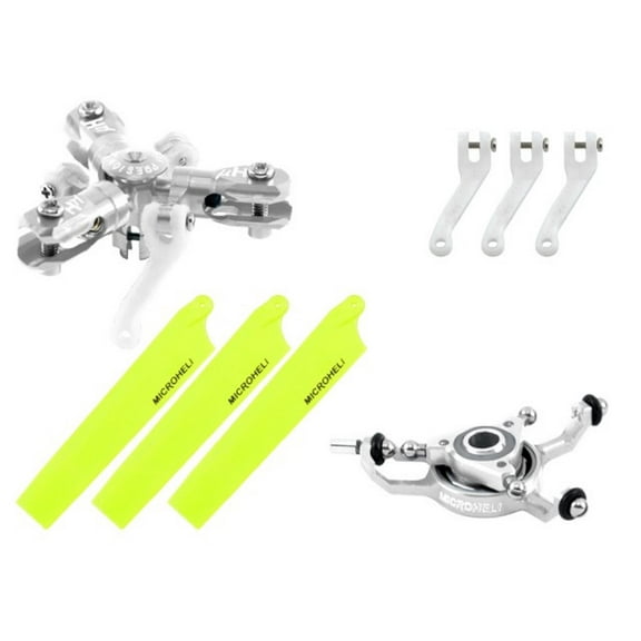 Microheli CNC Triple Yellow Blades Conversion set - BLADE MCPXBL / BL2