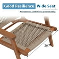 thumbnail image 6 of JOIVI Acacia Wood Patio Chair Set of 2, Modern Accent Chairs with Armrest, Reading Armchair with Rope Woven Backrest and Seat for Porch, Balcony, Living Room, Garden, Beige, 6 of 8
