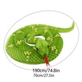 thumbnail image 3 of Jindong High Simulation Extra Long Soft Plush Toy Stuffed Animal Large Stuffed Animal Toy Children's Toy Gift (Green), 3 of 6