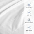 thumbnail image 5 of 500-TC Egyptian Cotton California King Round Bed Sheet Set – Fits 96" Diameter Mattress, 25-30" Deep Pocket – Solid White, California King 96" Diameter, 5 of 6