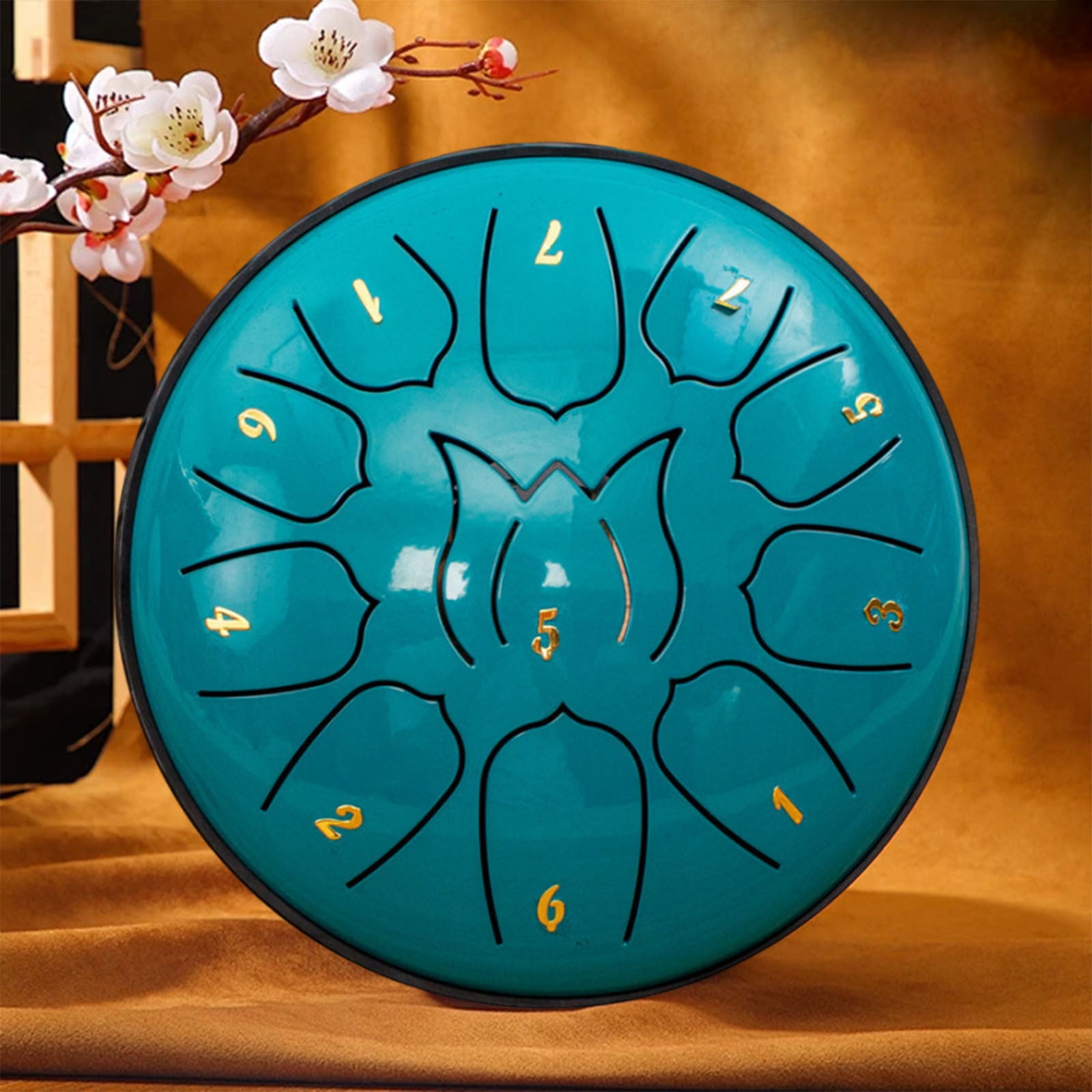 Nsxcdh 6 Inch 11 Tone Hand Drum,Children's Drum,Carbon Steel,6.49x1.95in,Unique Rhythms,Portable,Adult Kids,Musical Instrument,Toys Home Office Decor