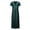 Green, variant on Ytndtr Long Formal Dresses for Women Split Elegant Solid Color Short Sleeve V Neck Wrap Ruffle Dresses