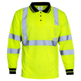 thumbnail image 2 of JORESTECH Hi-Vis Long Sleeve Safety Polo Shirt, ANSI Class 3 (Yellow, 3XL), 2 of 9
