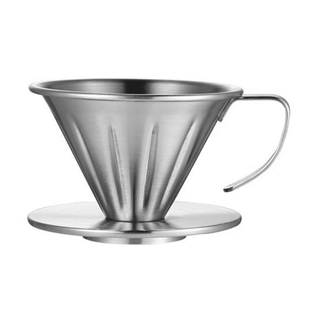 

Warkul Coffee Dripper V Shaped Slow Drip with Handle 304 Stainless Steel Pour Over Filter Cup for Home
